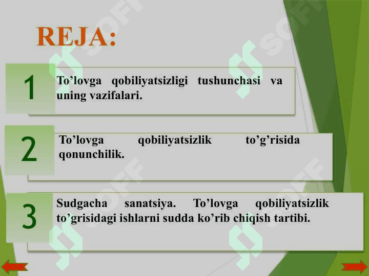 IQTISODIY FAOLIYAT SUBYEKTLARNING TO’LOVGA QOBILIYATSIZLIGI 2