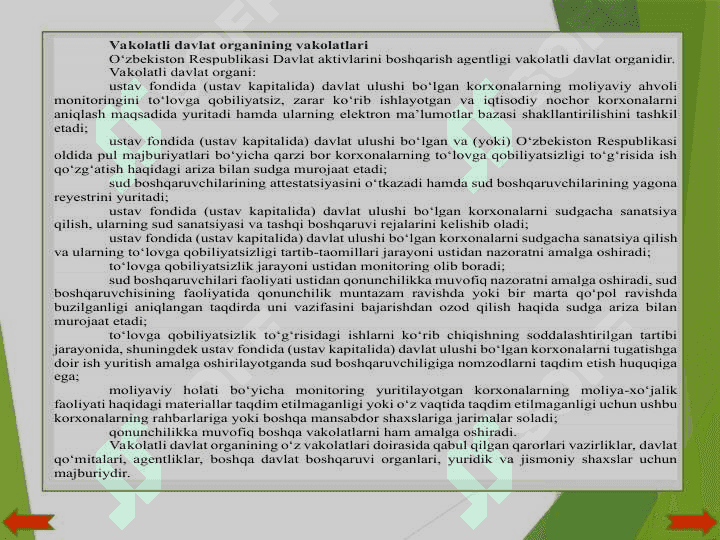 IQTISODIY FAOLIYAT SUBYEKTLARNING TO’LOVGA QOBILIYATSIZLIGI 8
