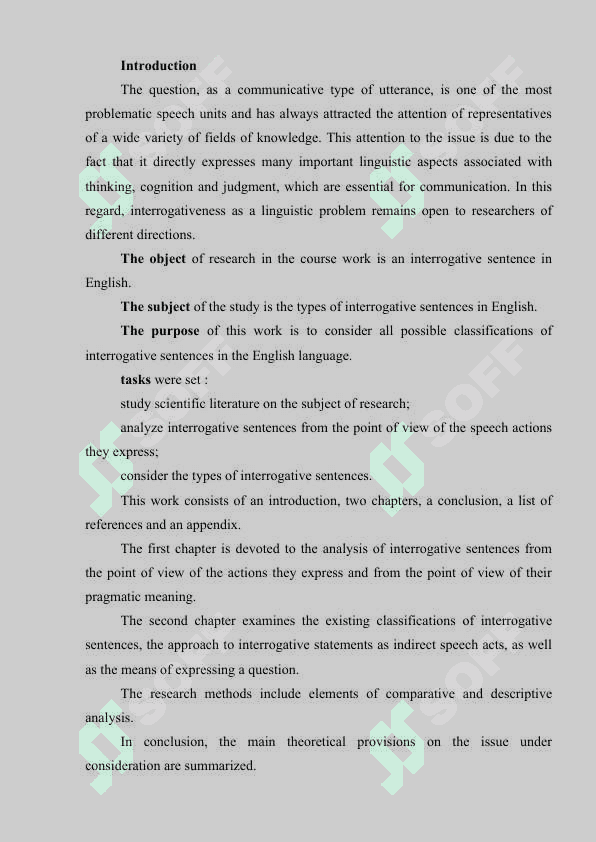 The declarative and interrogative clause types.. 2