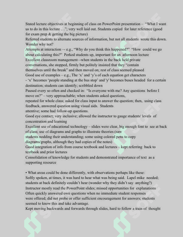 Course observation stages (pre-observation, while-observation, post-observation) 4