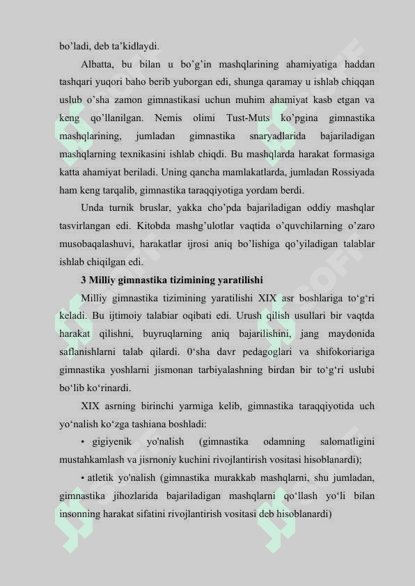 Gimnastikada umumiy va maxsus tayyorgarlik mashqlari bo‘yicha mahoratini oshirish. 4