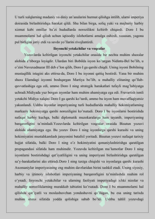 Behistun yozuvi tarixiy manba sifatida 26 7