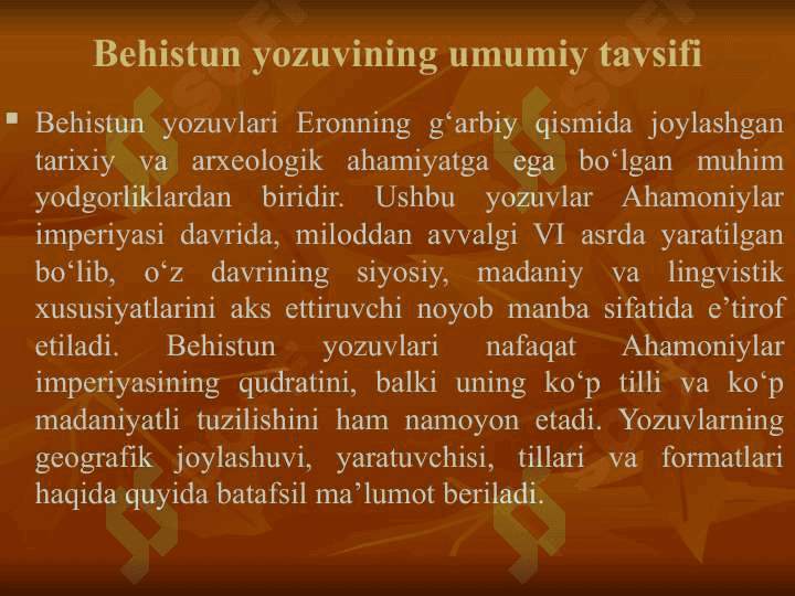 Behistun yozuvi tarixiy manba sifatida 26 6