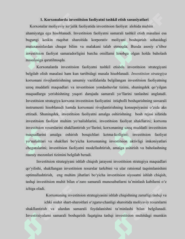 Korxonalar faoliyatiga investitsiyalarni jalb etish ko‘lamini va samaradorligini oshirish yo‘llari 2