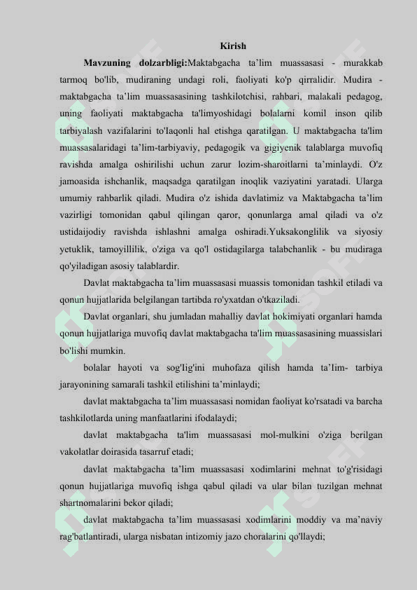 Maktabgacha  ta’lim muassasasi metodisti va uni pedagogik jarayonlarni tashkil  o’tishdagi o’rni 2