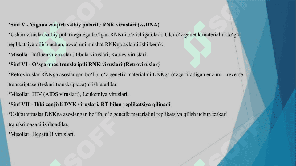 Viruslarning Klassifikatsiyasi va O‘simliklar Viruslarining Klassifikatsiyasi 4
