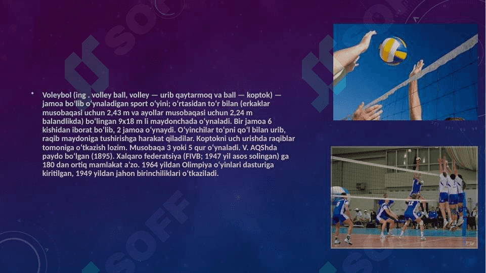 VALEYBOL SPORT TURINING TARIXI VA O'ZBEKISTONDA RIVOJLANIShi 4