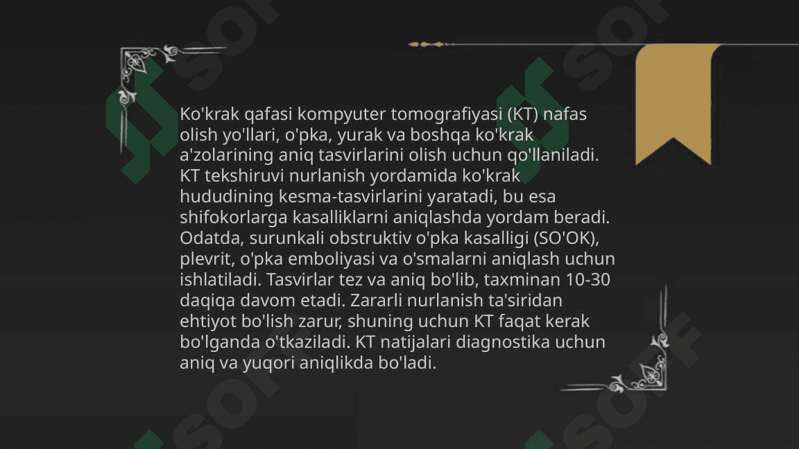 Kòkrak qafasi a'zolari nur tekshiruvi usullari. Kòkrak qafasi a'zolari radiologik anatomiyasi. Pediatrik radiologiyadagi xususiyatlari. 4
