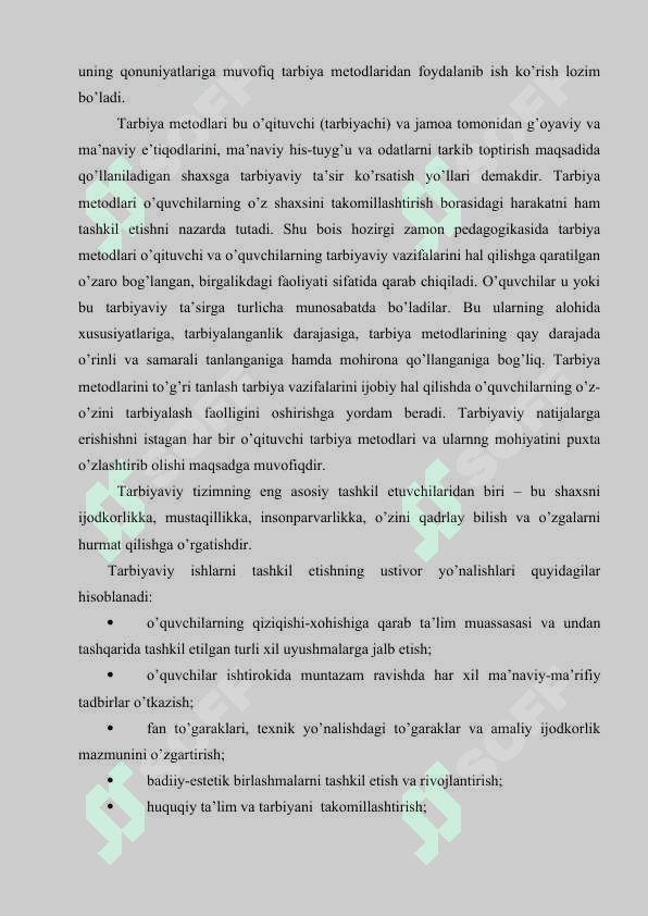 SINFDAN TASHQARI TARBIYAVIY ISHLARNING MAZMUNI, SHAKLI VA METODLARI 3