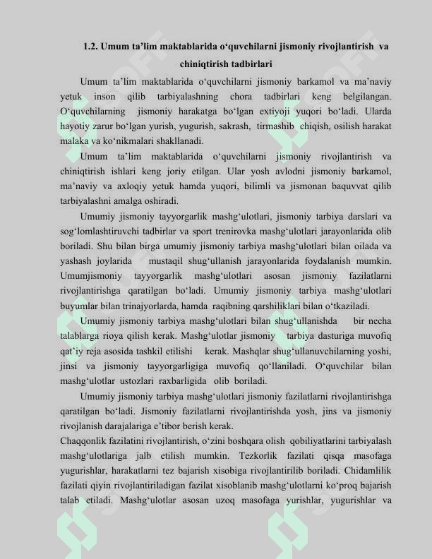 Umum ta’lim maktablarida jismoniy tarbiya 8
