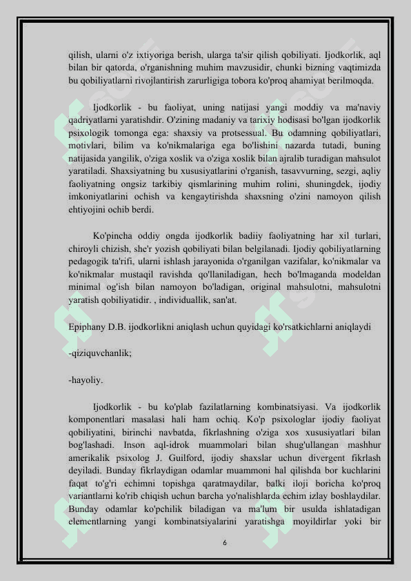 O’QUVCHILARDA XOTIRA, NUTQ, FIKRLASH QOBILIYATINI SHAKLLANTIRISH 6