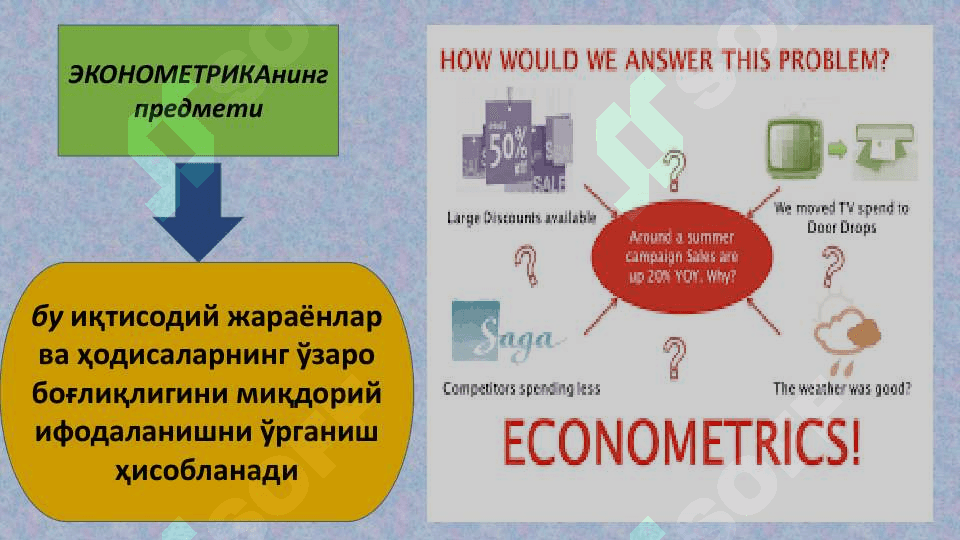 ЭКОНОМЕТИК МОДЕЛЛАТИРИШ АСОСЛАРИ 6