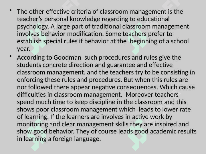 Classroom management 4