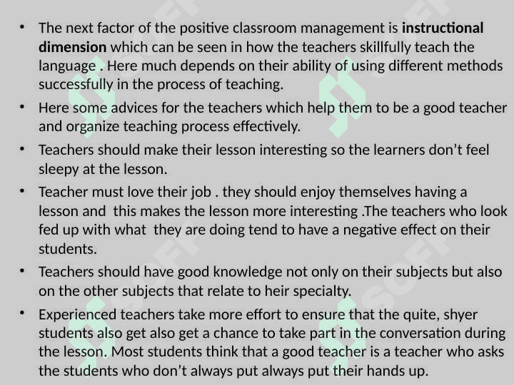 Classroom management 7