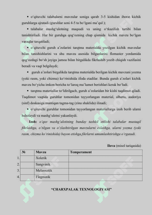 INFORMATIKANI   O'QITISHDA HAMKORLIKDA O’QITISHNI REJALASHTIRISH 8