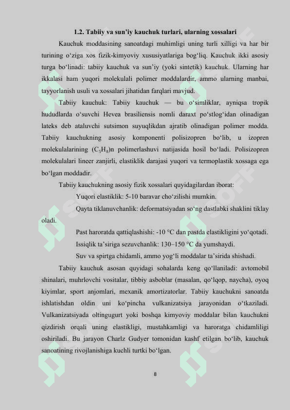 KAUCHUK TO‘G‘RISIDA UMUMIY MA’LUMOTLAR.doc 8