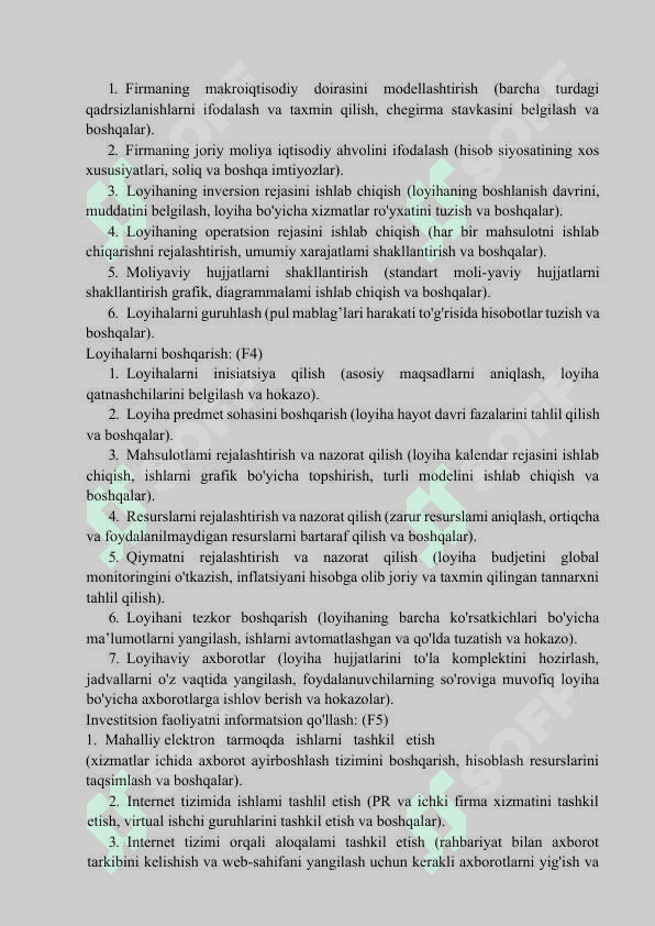 Marketings strategik va taktik rejalashtirish va ularni amalga oshirish usullari, yo‘l-yo‘riqlari 8