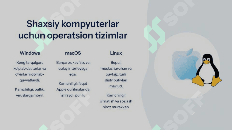 Operatsion tizimlarning turlari 4