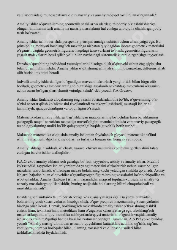 GEOMETRIK MATERIALLARNI O'RGANISH METODIKASI 4
