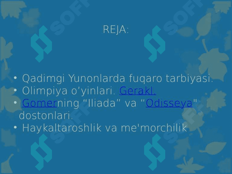 Qadimgi Yunoniston madaniyati. 2