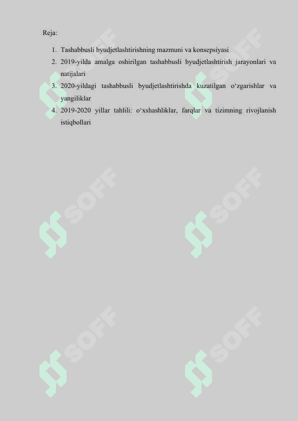 “2019 va 2020-yillarda amalga oshirilgan tashabbusli byudjetlashtirishning xususiyatlari” 2