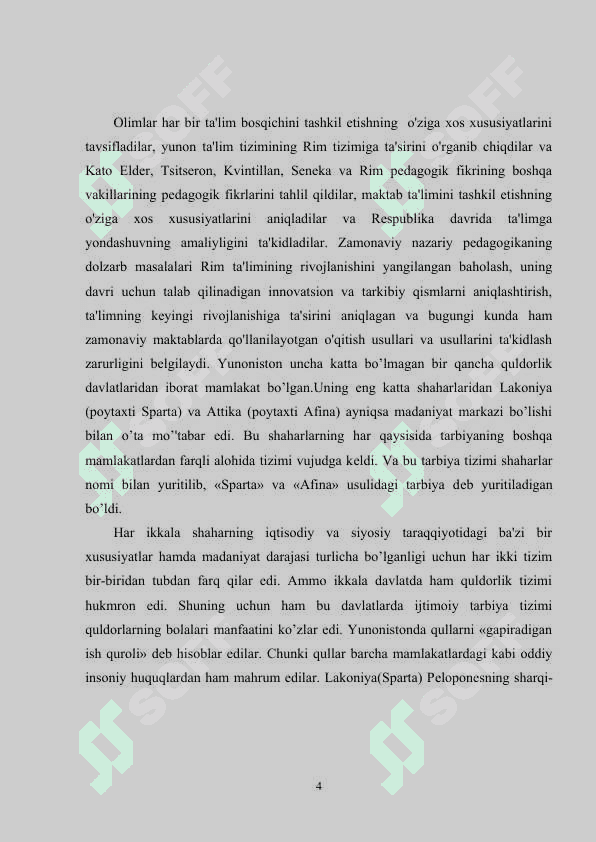 Qadimgi yunon va rim mutafakkirlarining oila tarbiyasi haqidagi qarashlari 4