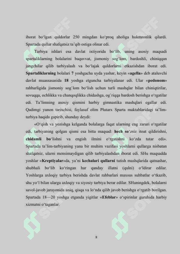 Qadimgi yunon va rim mutafakkirlarining oila tarbiyasi haqidagi qarashlari 8