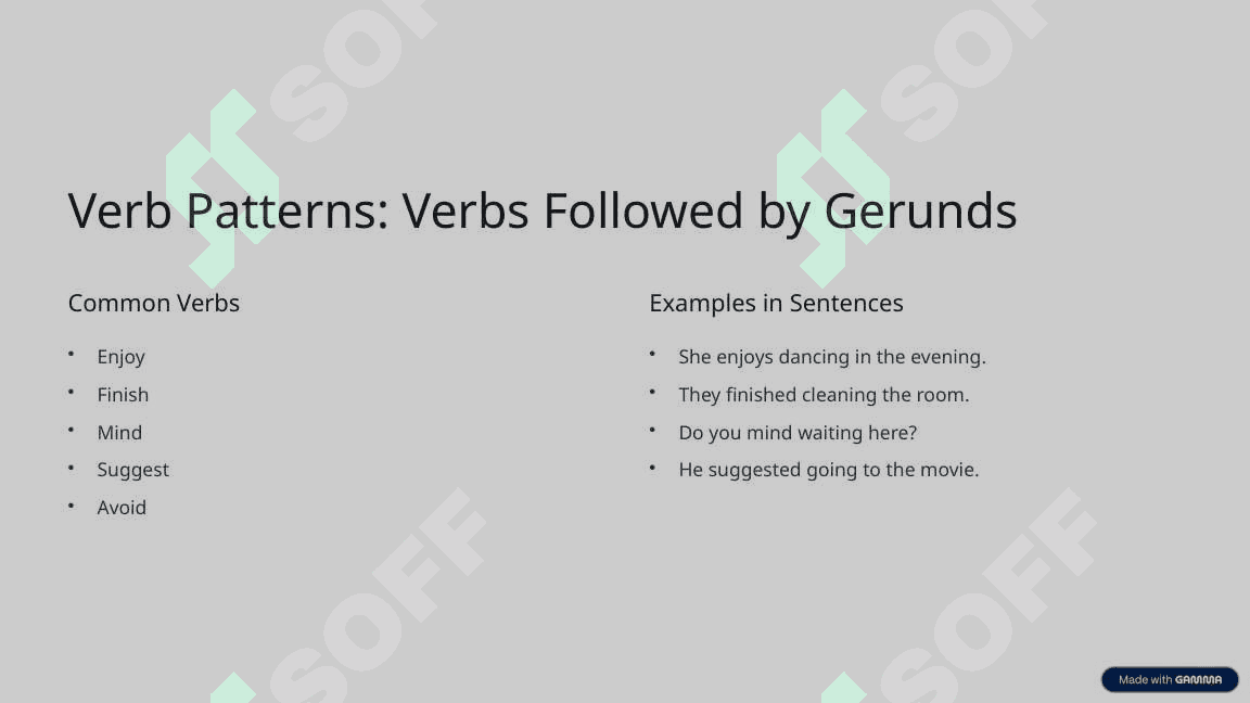 Verb ing Forms and Infinitives 4