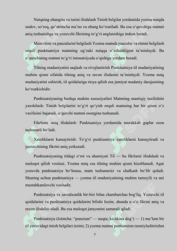 PUNKTUATSIYA VA SAVODXONLIKNING TILDAGI AHAMIYATI 7
