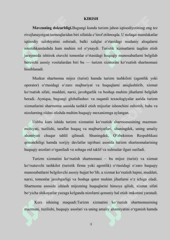 TURIZM XIZMATINI KO'RSATISH SHARTNOMASI VA UNING AHAMIYATI 3