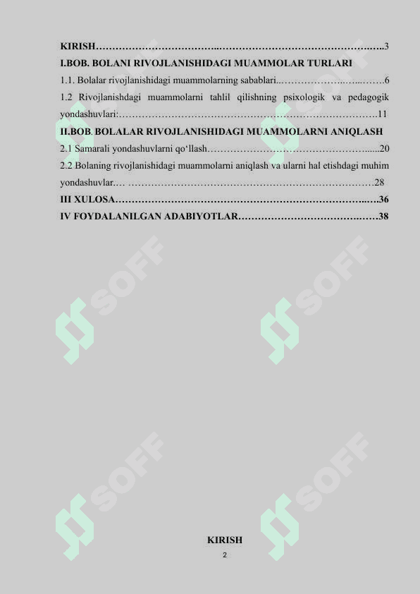 Bolani rivojlanishida muammolarning roli 2