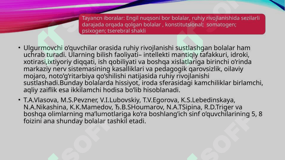 Intellektual nogironlik chegara shakllari 3