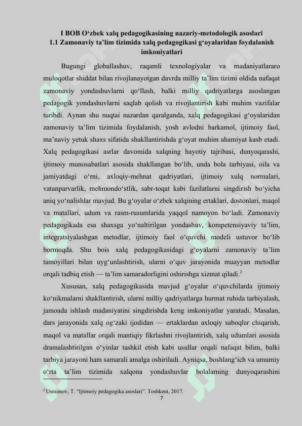 Òzbek xalq pedagogikasida ijtimoiy pedagogik ģoyalar 7