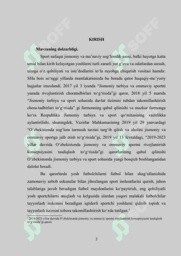 Yosh futbolchilarni umumiy va jismoniy tayyorgarligini tarbiyalash 2