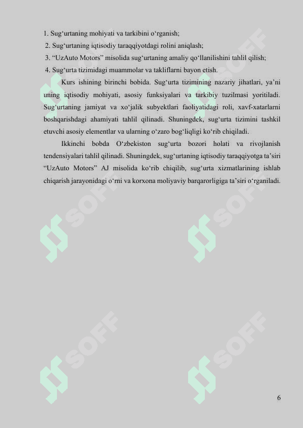 Sug‘urta mohiyati, tarkibi va iqtisodiy taraqqiyotdagi o’rni 6