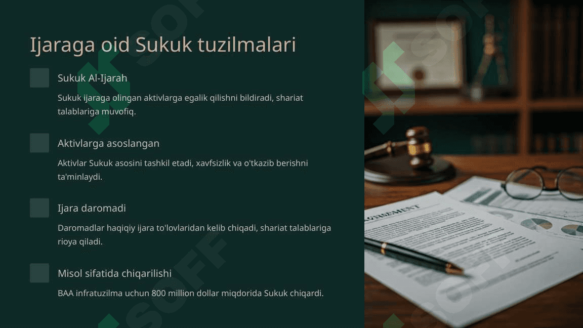 Ijaraga va Sukukga kirish 3