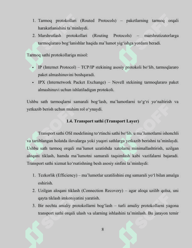 OSI modeli 8