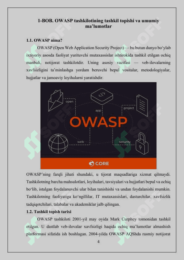 OWASP TASHKILOT VA UNING FAOLIYAT TURI 4