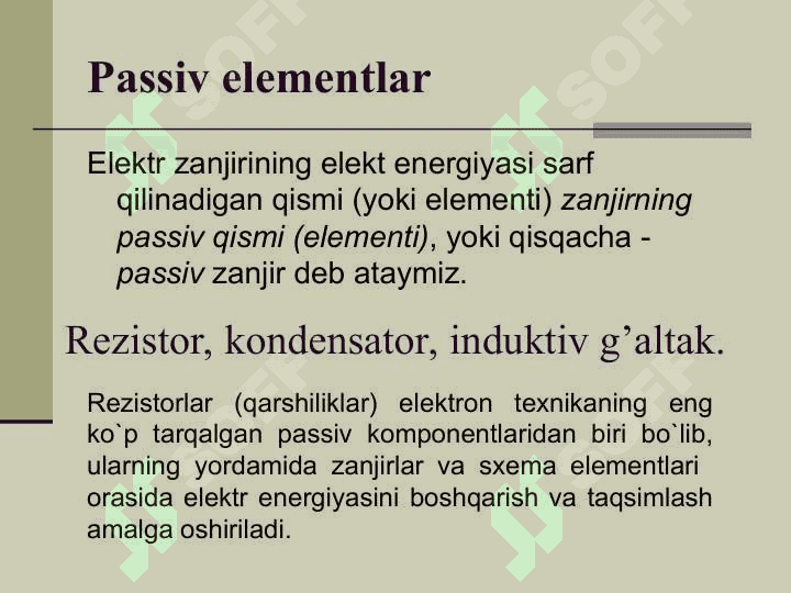 Difrensiollanuvchi va integrallanuvchi zanjirlar.Tebranish konturi . Tebranish konturidagi erkin va majburiy tebranishlar.Bog‘langan konturlar 5