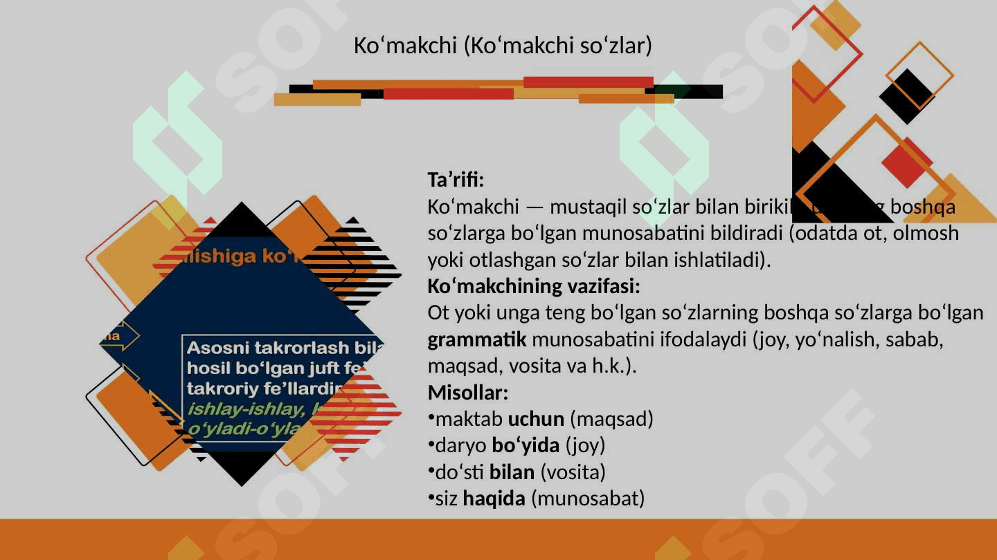 Ko'makchi. Yuklama. Uslubiy xoslangan va uslubiy betaraf so'zlar 4