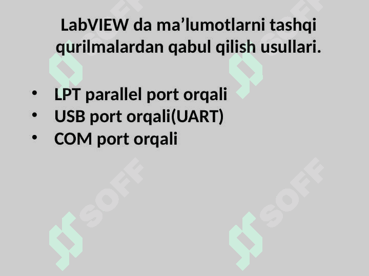 LabVIEW-arduino interfeysi (LIFA). 3