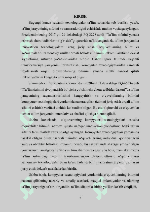 O‘qituvchining kompyuter texnologiyalari asosida o‘quvchilar bilimini nazorat qilishi 2