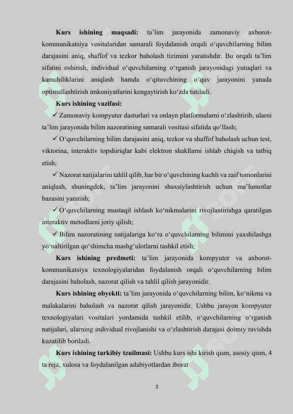 O‘qituvchining kompyuter texnologiyalari asosida o‘quvchilar bilimini nazorat qilishi 3