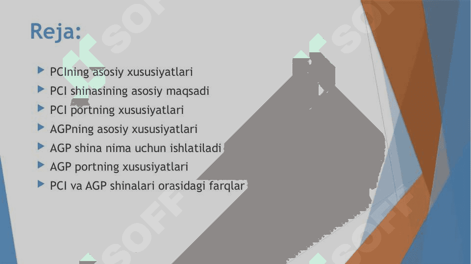 Zamonaviy shinalarning xususiyatlari. PCI va AGP misolida v2(kengaytirilgan .pptx) 2