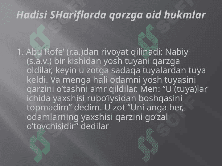 Islom moliyasida qarz masalasi 7