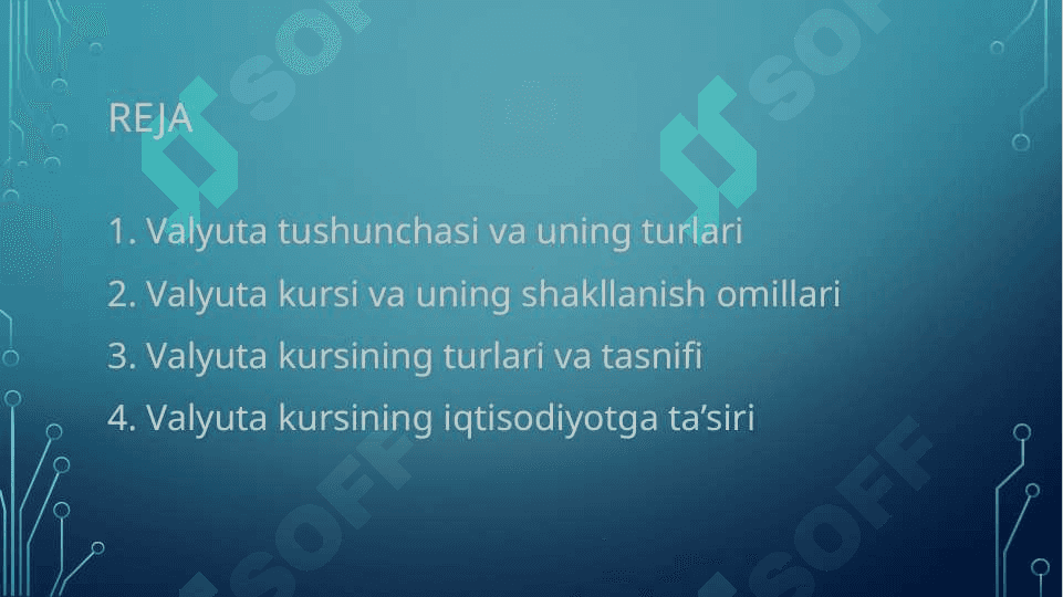 Valyuta va valyuta kursi tushunchasi 2