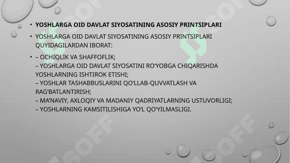 davlatning yoshlarga oid siyosatining xalqaro tajribasi 4