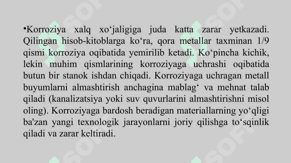 Elektrokimyoviy korroziyadan himoya qilish usullari 3
