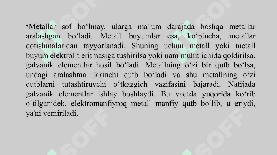 Elektrokimyoviy korroziyadan himoya qilish usullari 7