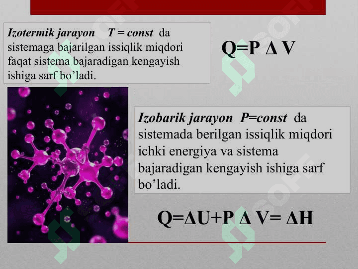 Termodinamikaning  birinchi qonuni 8